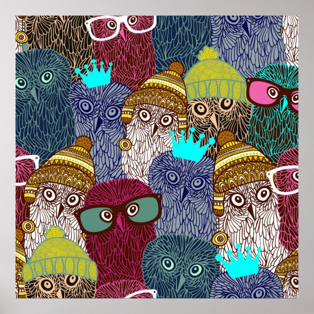 Póster Búho en la corona (Frente)