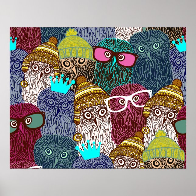 Póster Búho en la corona (Frente)