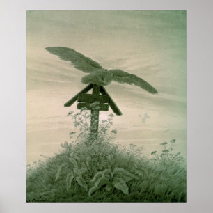 Póster Búho en un sepulcro, 1836-7