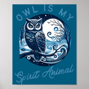 Póster Búho Es Mi Ropa De Animal Srit Para Buscadores De