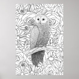 Póster Búho Nocturno