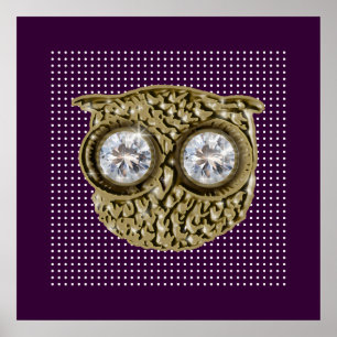 Póster Búho para la pared ~ pájaros