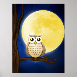Póster Búho sabio de la noche | POSTER