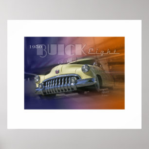 Póster Buick 1950 ocho
