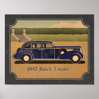 Póster Buick vintage 1937