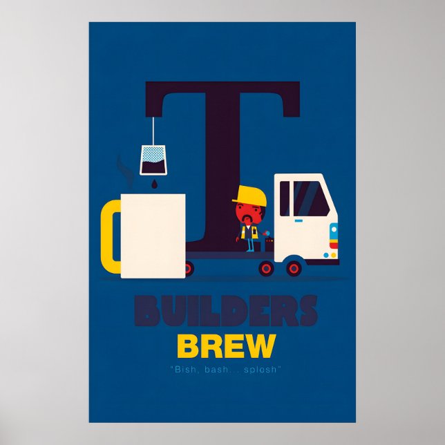 Póster Builders Brew Tea Poster by Spencer Wilson (Frente)