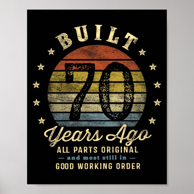 Póster Built 70 Years Ago - All Parts Original 70th Birth (Frente)