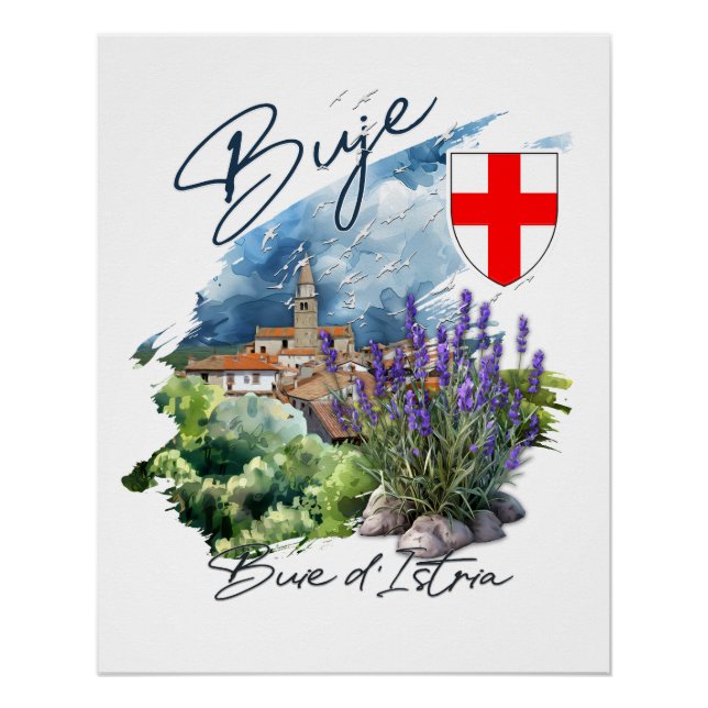 Póster Buje Croacia (Anverso)