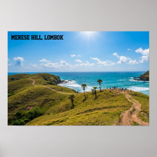 Póster Bukit Merese Lombok Coastal Sunset Landscape Art