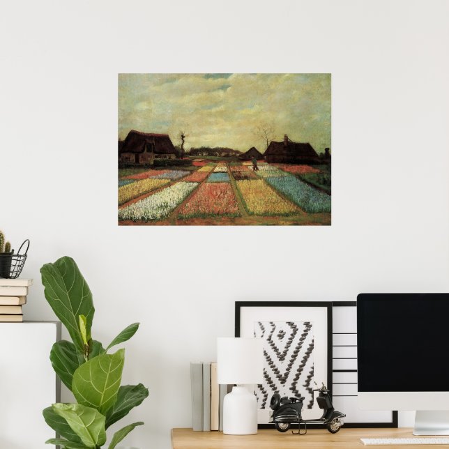 Póster Bulb Fields por Vincent van Gogh (Oficina en casa)