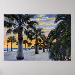 Póster Bulevar de la playa de Santa Barbara California