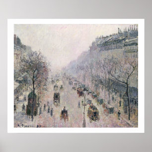 Póster Bulevar Montmartre, 1897 (aceite en lona)