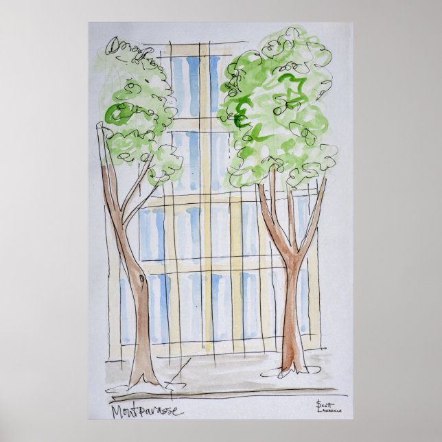 Póster Bulevar Montparnasse | París, Francia (Frente)