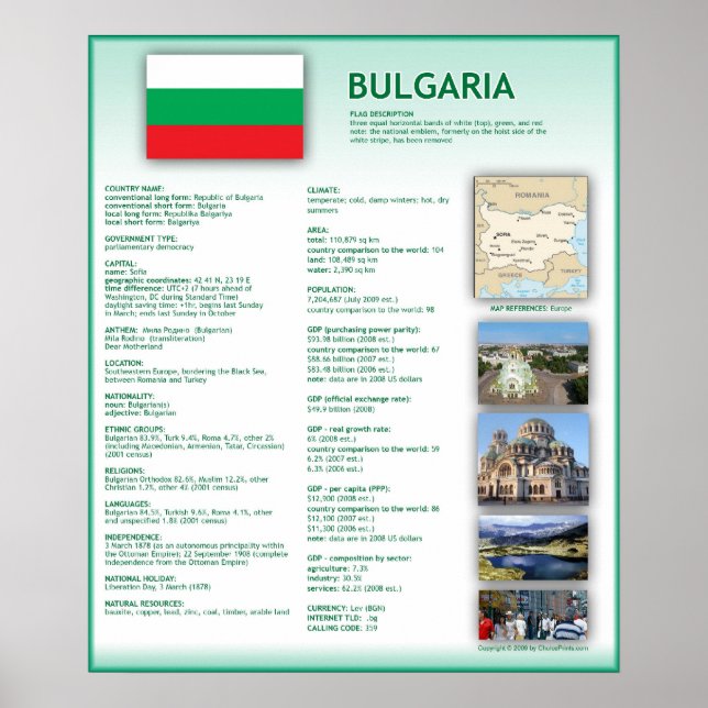 Póster Bulgaria (Frente)
