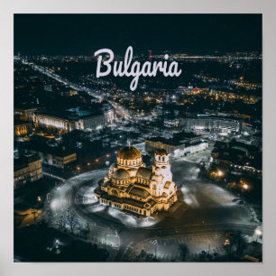 Póster Bulgaria Capital Sofía Alejandro Nevsky