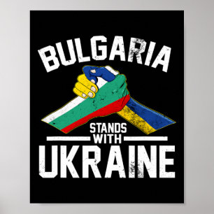 Póster Bulgaria Está Con Ucrania Camisetas De Bandera Búl