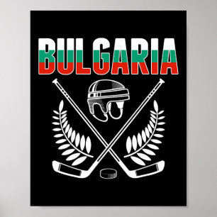 Póster Bulgaria Ice Hockey Fans Jersey - Apoya a Bulgaria
