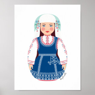 Póster Bulgarian Matryoshka Poster