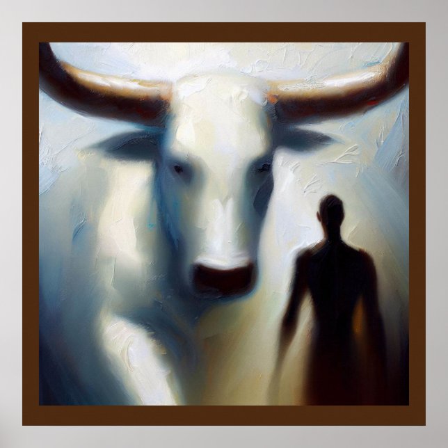 Póster Bull de animales espirituales 4 (Frente)