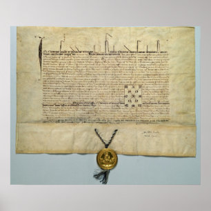 Póster Bull del emperador romano santo de Charles IV