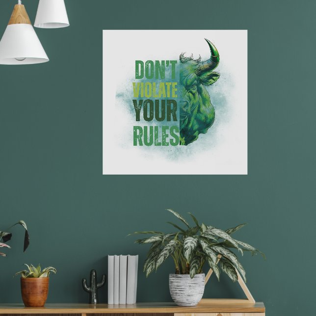 Póster Bull design | Reminder | Motivation (Salón 1)