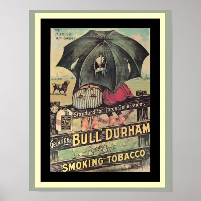 Póster Bull Durham Vintage Tobacco Ad Poster (Frente)