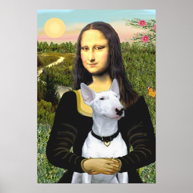 Póster Bull Terrier 1 - Mona Lisa (Frente)
