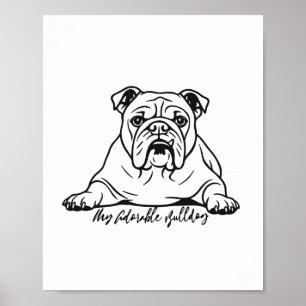 Póster Bulldog Adorable