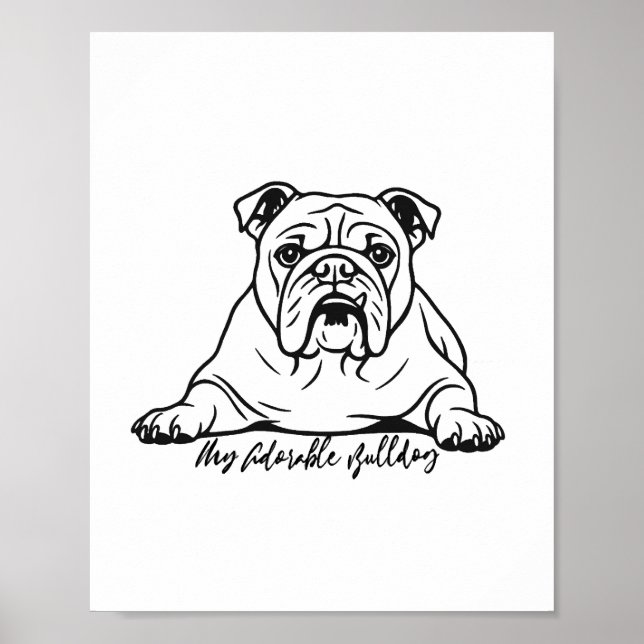 Póster Bulldog Adorable (Frente)