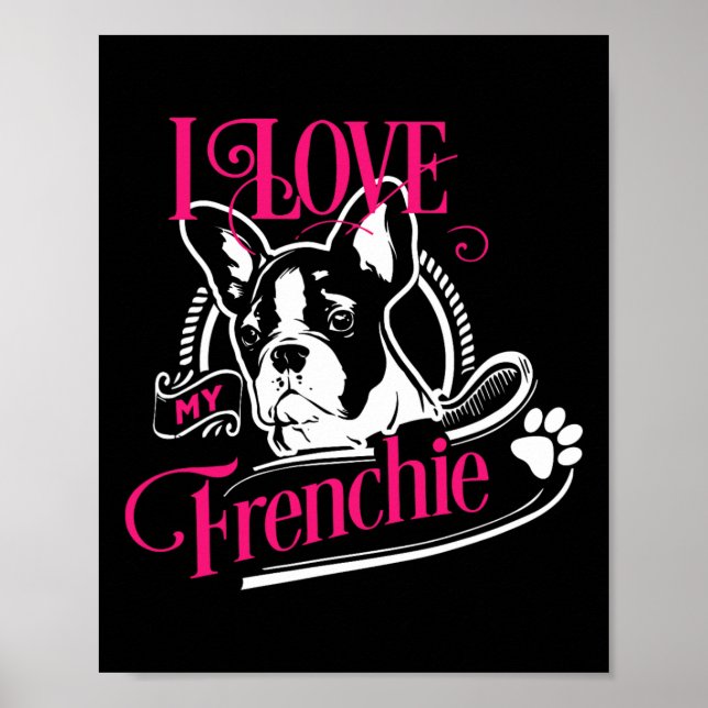 Póster Bulldog - Amo a mi francesa 1 (Frente)