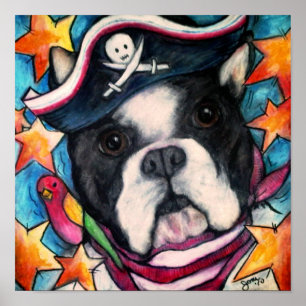 Póster Bulldog brillante