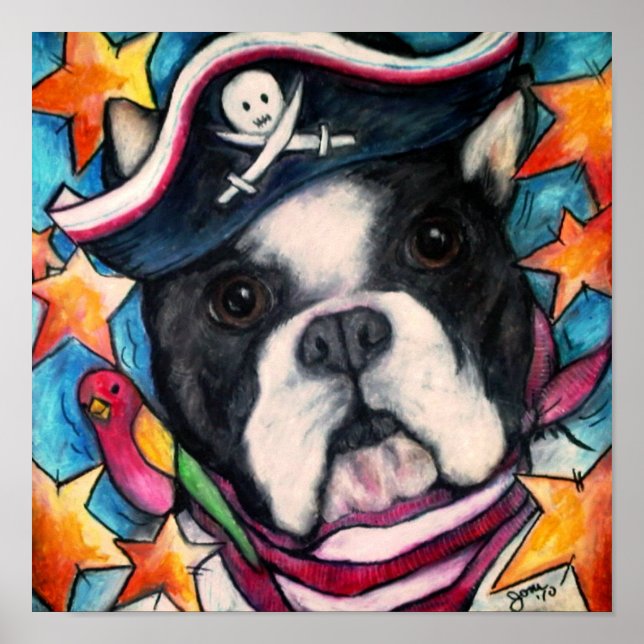 Póster Bulldog brillante (Frente)