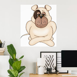 Póster Bulldog con ojos grandes