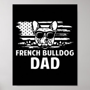 Póster Bulldog Dad Frenchie Lover Dueño de Perros