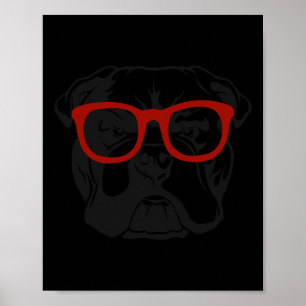 Póster Bulldog en inglés de perro