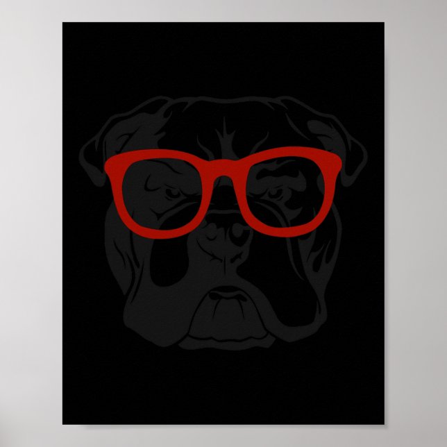 Póster Bulldog en inglés de perro (Frente)