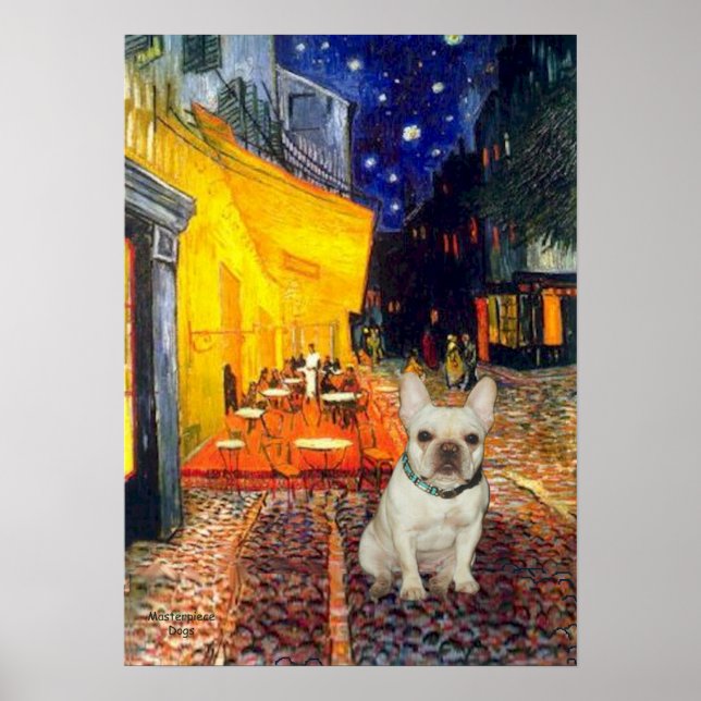 Póster Bulldog Francés 1 - Terraza del Café (Frente)