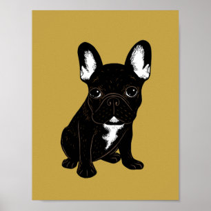 Póster Bulldog francés Brindle