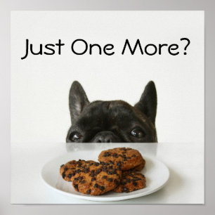 Póster Bulldog francés Brindle negro