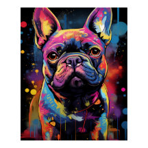 Bulldog francés de graffiti
