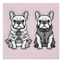 Bulldog francés de moda estilo París