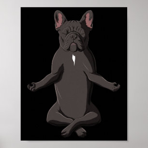 Póster Bulldog francés del perro del yoga francés