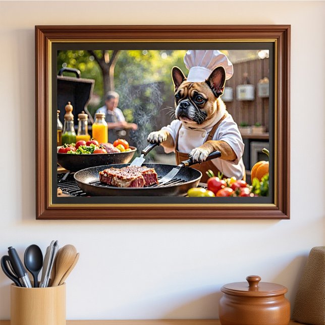 Póster Bulldog francés Grill Chef (Subido por el creador)
