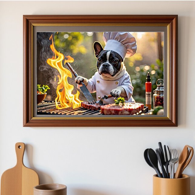 Póster Bulldog francés Grill Chef Fiery (Subido por el creador)