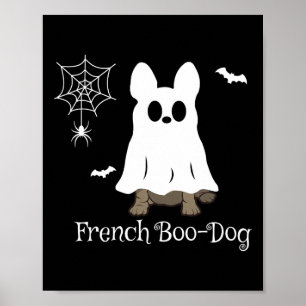 Póster Bulldog francés Halloween Boo-dog Perro francés re