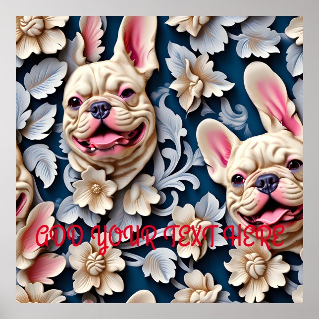 Póster Bulldog francés lindo (Frente)