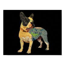 Bulldog francés lindo pintado