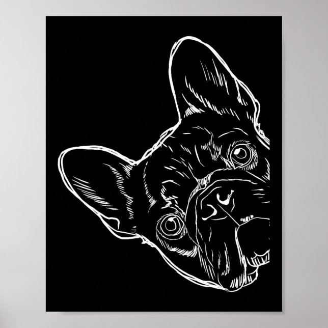Póster Bulldog Francés Perro 1 (Frente)