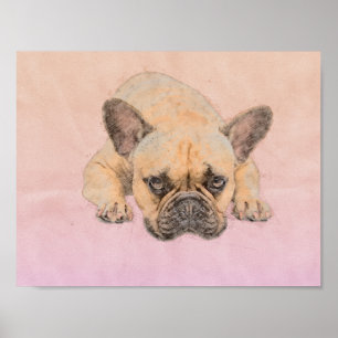 Póster Bulldog francés - perro de Frenchie