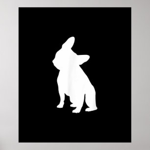 Póster bulldog francés simple   regalo lindo de frenchias